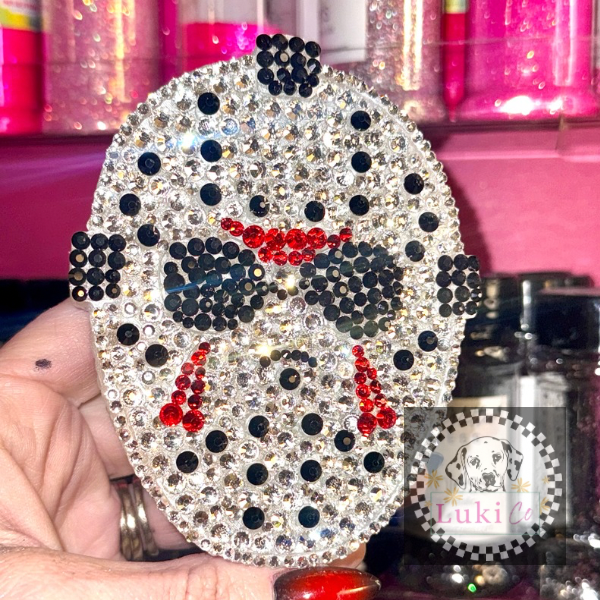 Rhinestoned Jason Mask Car Freshie