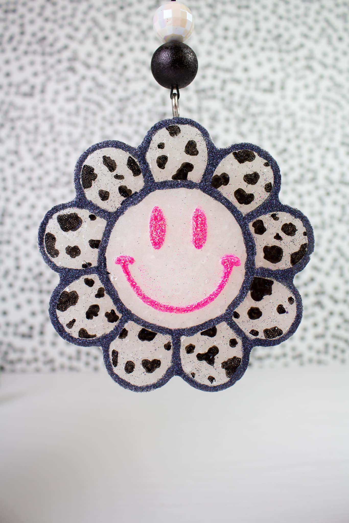 Happy Flower Face (Dalmatian)  Car Freshies