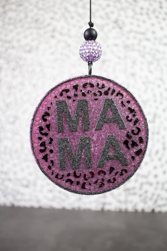 Purple Cheetah Mama Car Freshie