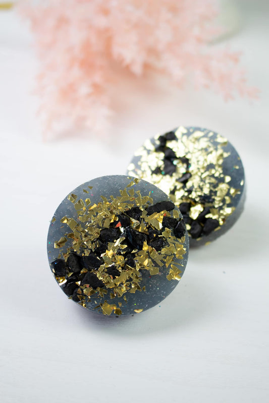 Black & Gold Geode Vent Clips Car Freshie