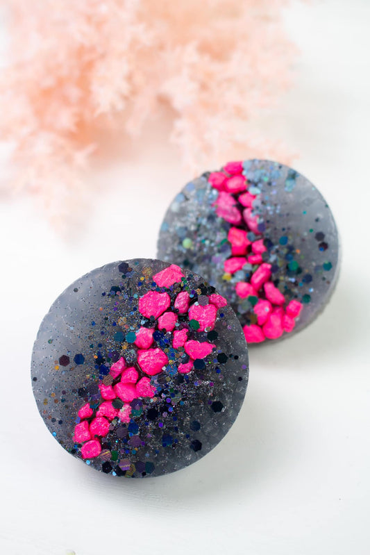 Black & Pink Geode Vent Clips  Car Freshie