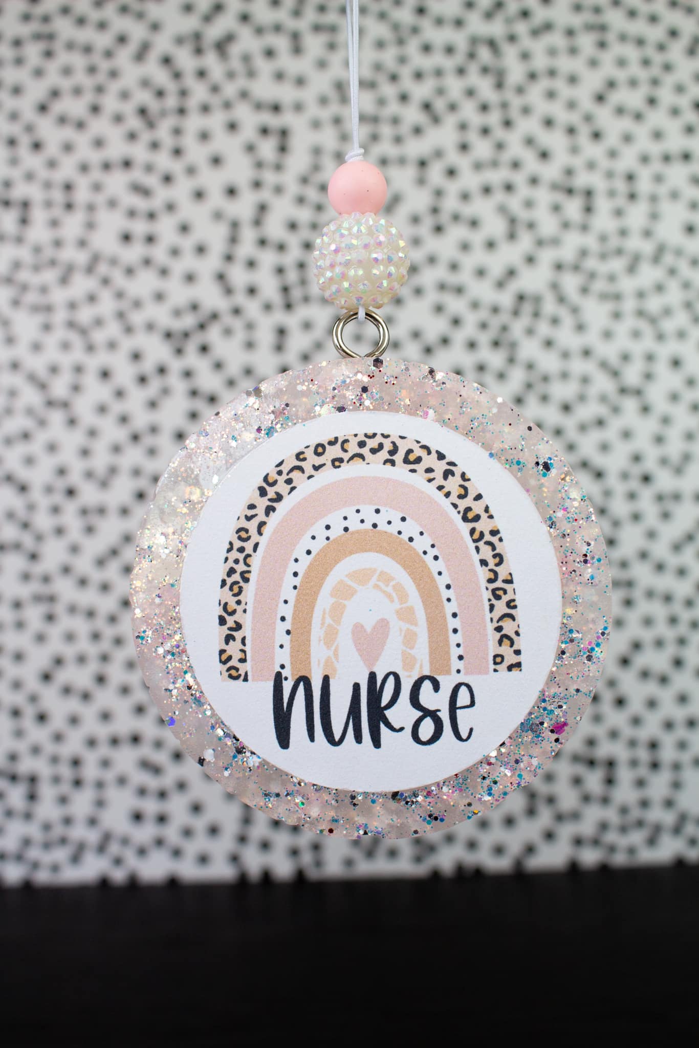 Nurse Rainbow Mirror Car Freshie