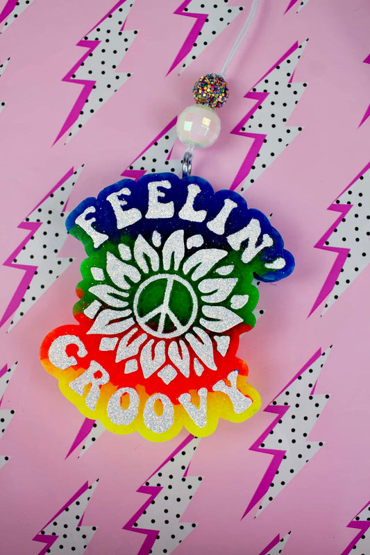 Feeling Groovy Peace Car Freshie