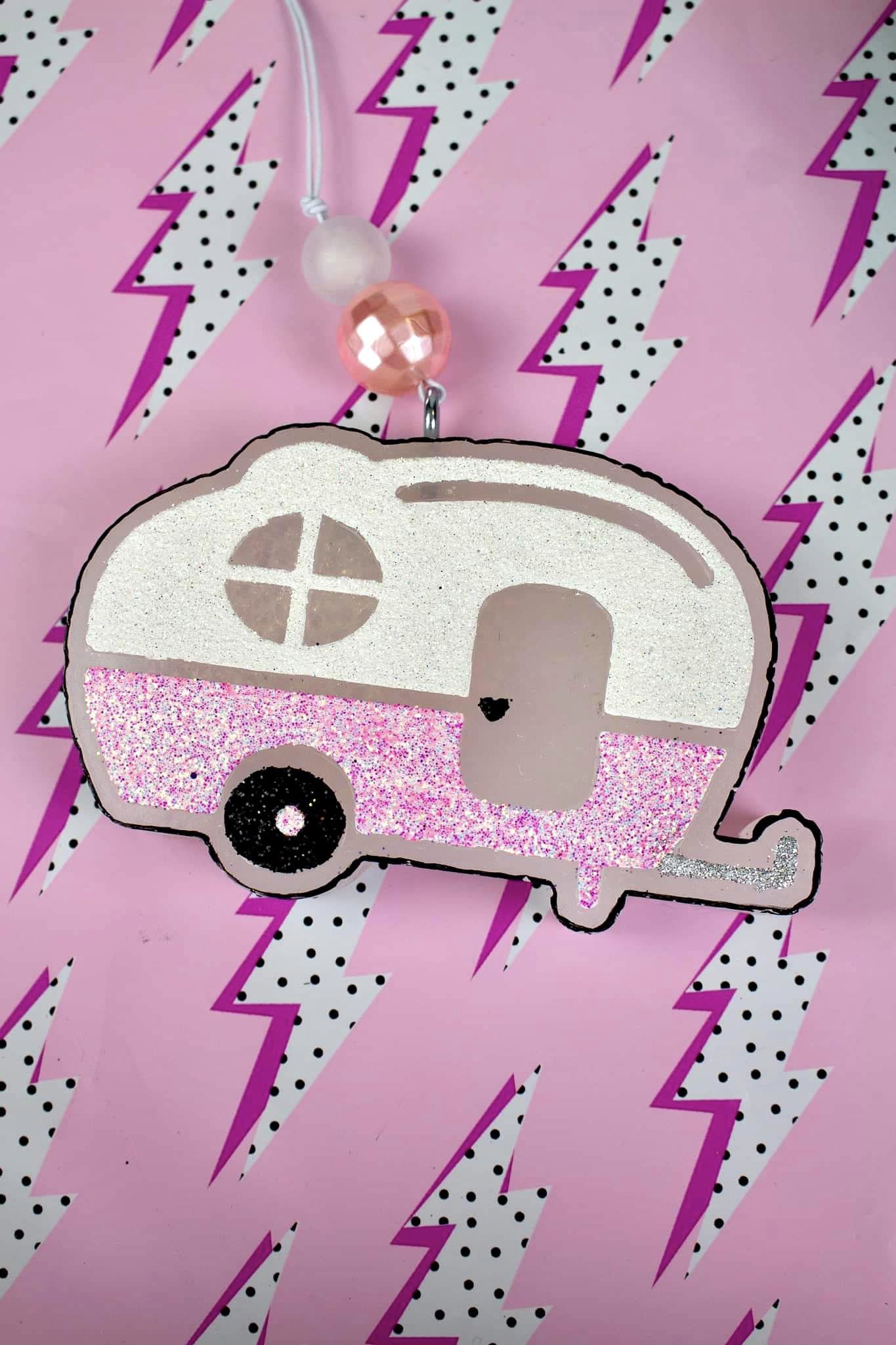 Pink Camper Car Freshie