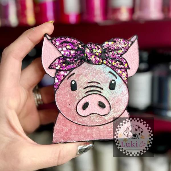 Pig with Bow v2 Car Freshie