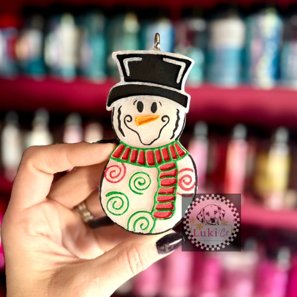 Cute Little Whimsical Snowman Car Freshie