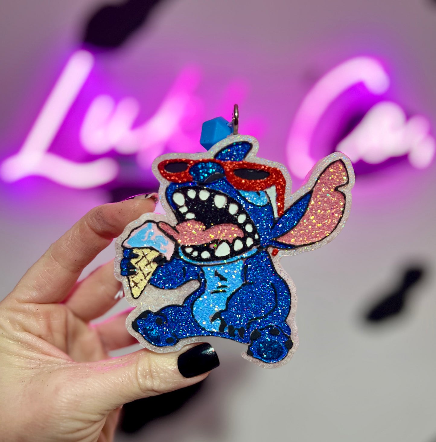 Stitch Eating Ice Cream Car Freshie