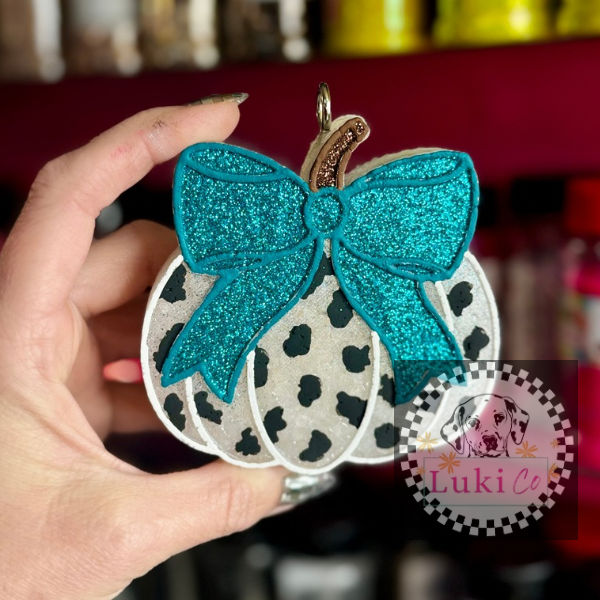 Cow Print Bow Pumpkin Car Freshie