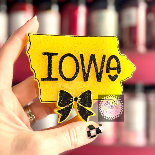 Iowa With a Bow  Car Freshie