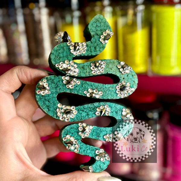 Rhinestonded Snake Mirror Car Freshie